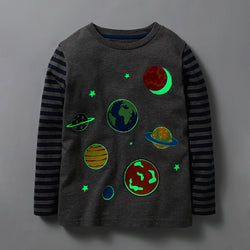 Universe Planet Boys Long Sleeve T-Shirts