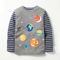 Universe Planet Boys Long Sleeve T-Shirts