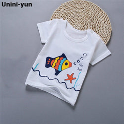 Cotton Kids Cartoon Print T-shirts