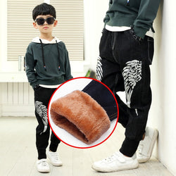 Kid’s velvet Thickening Cotton Warm Jeans