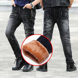Kid’s velvet Thickening Cotton Warm Jeans