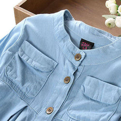 Girl Cute Long Sleeve Denim Jeans Shirts