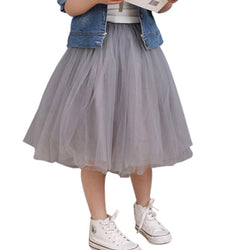Fluffy Soft Tulle Tutu Long Girls Skirts