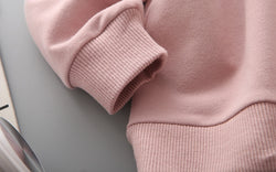 Cartoon Long Sleeve Solid Hoodies Sweatshirt