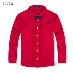 Boys Style Solid 100% Cotton Kids Shirts For 4-13 year