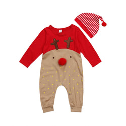 Newborn Long Sleeve Deer Romper Jumpsuit