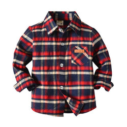 Long Sleeve Boy's Casual Turn-down Collar Shirt