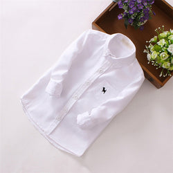 Long Sleeve Solid Boys Cotton Fashion Shirts