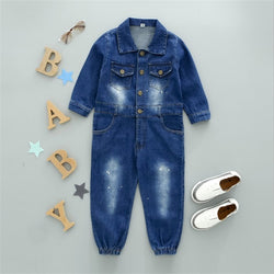 Soft Denim Baby Romper Jeans