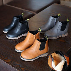 Kids PU Leather Waterproof Leather Boots
