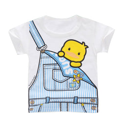 Print Cartoon Kids Short Sleeve Cotton T shirts