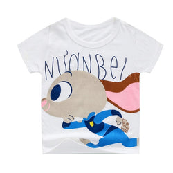 Print Cartoon Kids Short Sleeve Cotton T shirts