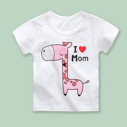 Print Cartoon Kids Short Sleeve Cotton T shirts
