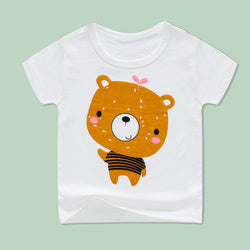 Print Cartoon Kids Short Sleeve Cotton T shirts