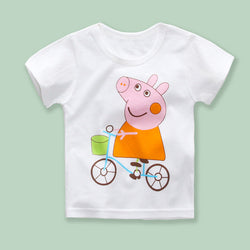 Print Cartoon Kids Short Sleeve Cotton T shirts
