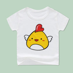 Print Cartoon Kids Short Sleeve Cotton T shirts