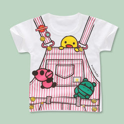 Print Cartoon Kids Short Sleeve Cotton T shirts