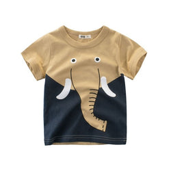 Summer Cotton Dinosaur Short Sleeve T-shirt