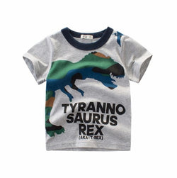 Summer Cotton Dinosaur Short Sleeve T-shirt