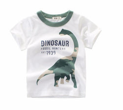 Summer Cotton Dinosaur Short Sleeve T-shirt