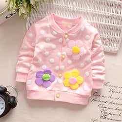 Lovely Baby Girls Outwear Flowers Candy Colors Coats 0-36 M