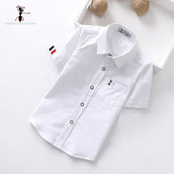 Short Sleeve Solid color Boys Shirts
