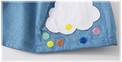 Girl clothes animal rainbow embroidery cotton mini skirts