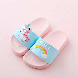 Cartoon Rainbow Flip Flops Unicorn Slippers